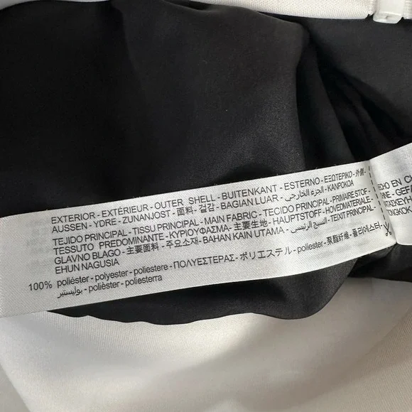 Zara Teddy Fleece & Neoprene Jacket Women's Large Black & White Full‎ Zip Animal - Picture 9 of 11